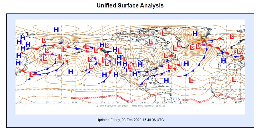 United Surface Analysis Feb 3 2023