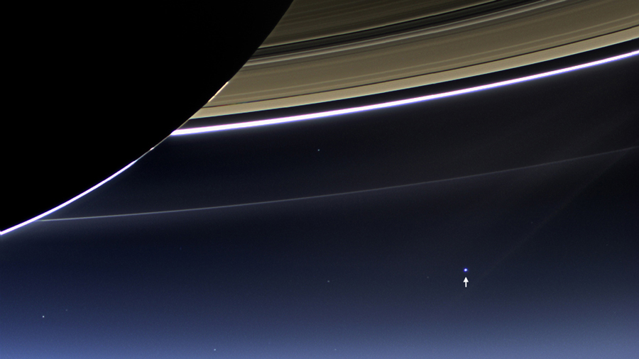 Photo of Earth from Saturn